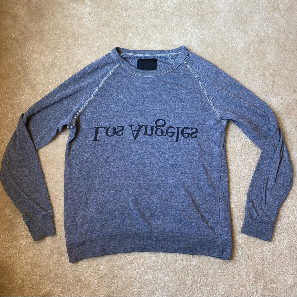 Assembly Grey Gray Los Angeles Logo Sweatshirt in Size Medium - Cotton Blend